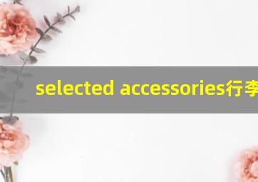 selected accessories行李箱